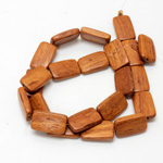Wood Bead - Smooth Rectangle Chiclet 19x12MM BAYONG