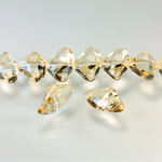 Chinese Cut Crystal Bead - Fancy 19x10MM CHAMPAGNE