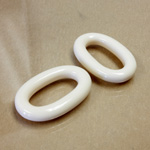Italian Plastic Links - Mixed Color Smooth Oval 20x31MM BONE