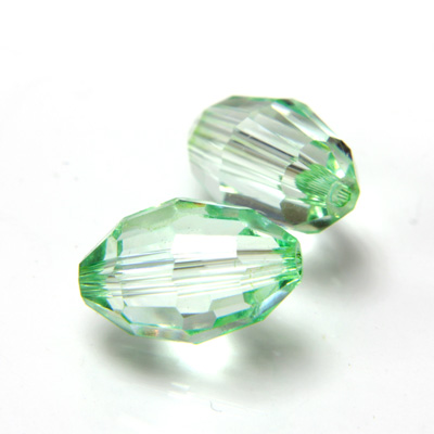 Preciosa Crystal Bead - Olive 10.5x7MM LT GREEN