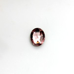 Glass Flat Back Foiled Rauten Rose - Oval 10x8MM LT AMETHYST