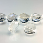 Chinese Cut Crystal Bead - Round Twist 18MM CRYSTAL