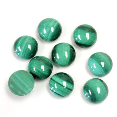 Gemstone Cabochon - Round 09MM MALACHITE