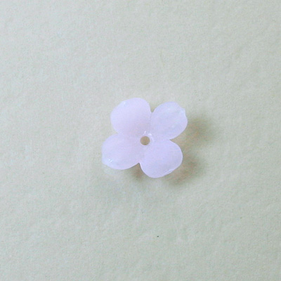 Plastic Flower with Center Hole - 12MM MATTE ROSE