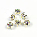 Preciosa Crystal Metal 4 Prong Rivet MC Chaton 20SS CRYSTAL AB-GOLD