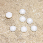 Glass Medium Dome Cabochon - Round 07MM CHALKWHITE