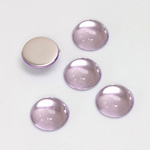 Plastic Flat Back Foiled Cabochon - Round 11MM LT AMETHYST