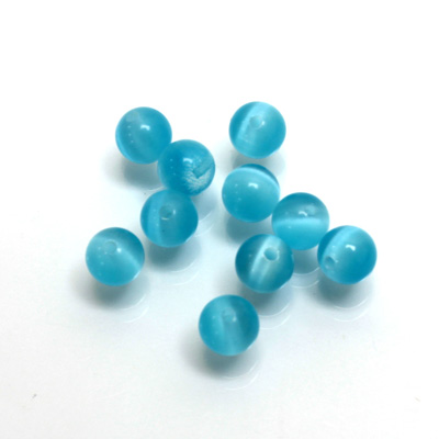 Fiber-Optic 1-Hole Ball - 06MM CAT'S EYE AQUA