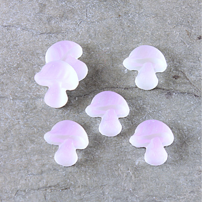 Preciosa Glass Foiled Cabochon - Mushroom 08x7MM Matte VITRAIL LIGHT