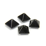 Gemstone Cabochon - Square Pyramid Top 08x8MM BLACK ONYX