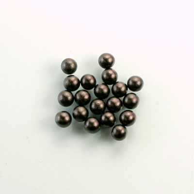 Czech Glass Pearl No-Hole Ball - 3.5MM DARK BROWN 70419