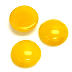 Glass Medium Dome Cabochon - Round 18MM MOONSTONE YELLOW