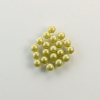 Czech Glass Pearl No-Hole Ball - 3MM LT OLIVE 70457