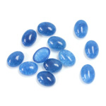 Gemstone Flat Back Cabochon - Oval 08x6MM QUARTZ DYED #39 BLUE