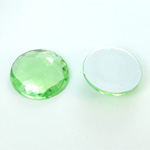 Plastic Flat Back Foiled Rauten Rose Rhinestone - Round 20MM PERIDOT