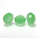 Chinese Cut Crystal Bead - Round Disc Side Drilled 08MM OPAL GREEN