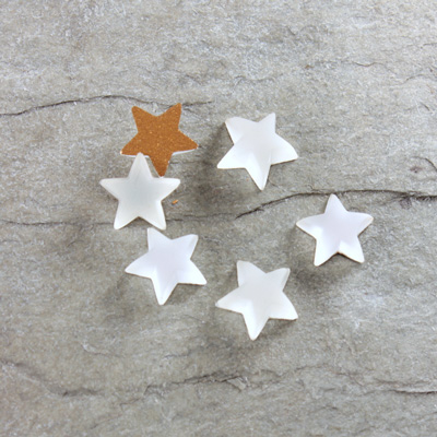 Glass Cabochon - Star 08MM MATTE Crystal Foiled