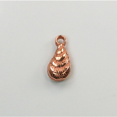 Metalized Plastic Pendant- Shell 15x8MM COPPER