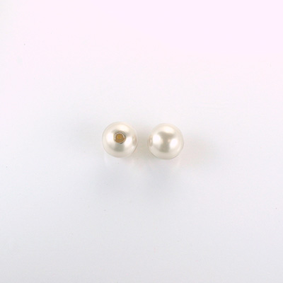 Czech Glass Pearl 1-Hole Ball - 04MM WHITE 70401