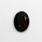 Glass Flat Back Rose Cut Faceted Foiled Stone - Oval 18x13MM GARNET