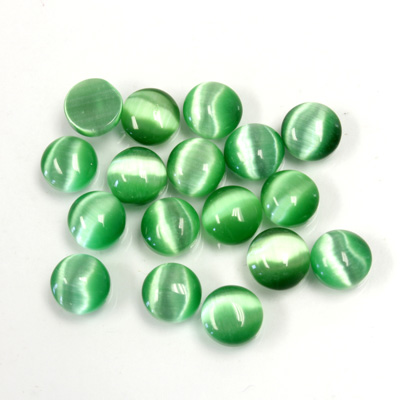 Fiber-Optic Cabochon - Round 06MM CAT'S EYE GREEN