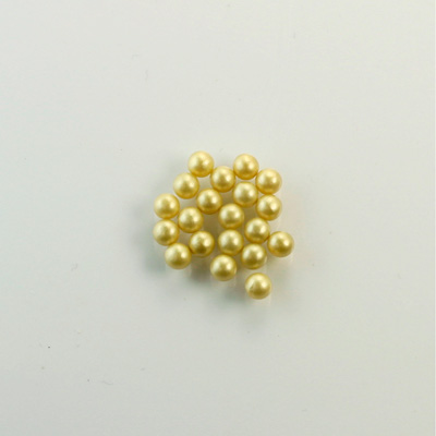 Czech Glass Pearl No-Hole Ball - 1.5MM GOLD