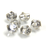 Crystal Stone in Metal Sew-On Setting - Rose Montee Extra SS20 CRYSTAL-SILVER