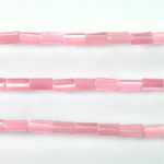 Fiber Optic Synthetic Cat's Eye Bead - Smooth Cylinder 06x3MM CAT'S EYE LT PINK