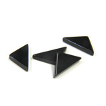 Gemstone Flat Back Flat Top Straight Side Stone - Triangle 14x7MM BLACK ONYX