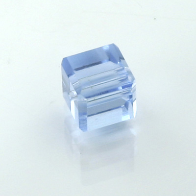 Chinese Cut Crystal Bead 18 Facet - Cube 04x4MM LT SAPPHIRE