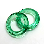 Plastic Faceted Ring 25MM EMERALD