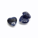 Gemstone 1-Hole Heart 12MM SODALITE