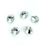 Plastic Point Back Foiled Stone - Oval 10x8MM CRYSTAL
