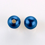 Czech Glass Pearl 1-Hole Ball - 14MM NAVY 70467