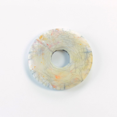 Plastic  Bead - Mixed Color Smooth Round Donut 30MM EARTH MATRIX