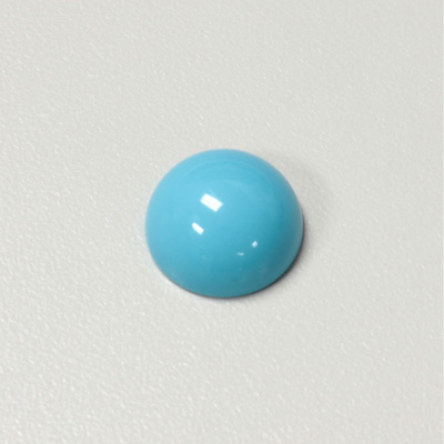 Plastic Flat Back Opaque Cabochon - Round 16MM TURQUOISE