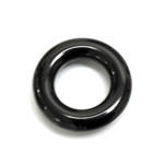 Plastic Bead - Smooth Round Ring 30MM JET