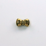 Metalized Plastic Faceted Bead - Bowtie 11x7MM ANT GOLD