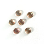 Glass Medium Dome Coated Cabochon - Round 07MM LUSTER ROSE