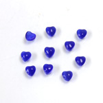 Fiber-Optic Cabochon - Heart 04MM CAT'S EYE ROYAL BLUE