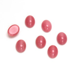 Glass Medium Dome Cabochon - Oval 08x6MM MOONSTONE PINK