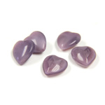 Glass Point Back Buff Top Stone Opaque Doublet - Heart 09x8MM AMETHYST MOONSTONE