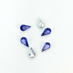 Plastic Point Back Foiled Stone - Pear 08x4.8MM SAPPHIRE