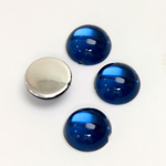 Plastic Flat Back Foiled Cabochon - Round 12MM MONTANA