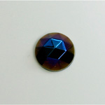 Glass Flat Back Rauten Rose - Round 15MM IRIS BLUE