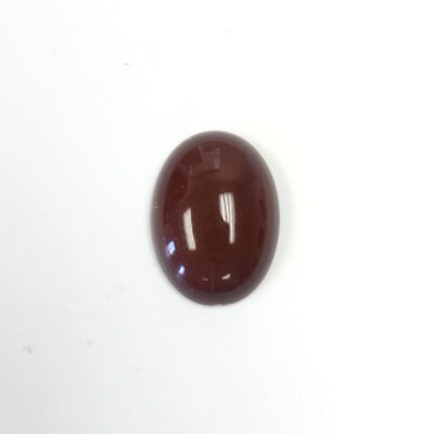 Italian Plastic Flat Back Cabochon - Oval 18x13MM BLOOD NUVOLATO (4790)