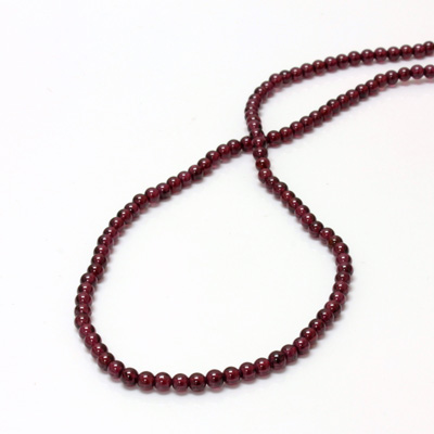 Gemstone Bead - Smooth Round 04MM GARNET