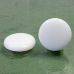 Glass Low Dome Buff Top Cabochon - Round 21MM CHALKWHITE