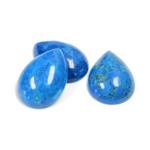 Gemstone Cabochon - Pear 18x13MM HOWLITE DYED TURQUOISE
