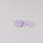 German Plastic Flower with Hole - Bell Shape 09x9MM MATTE LT AMETHYST